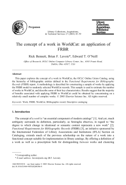 The concept of a work in WorldCat: an application of FRBR