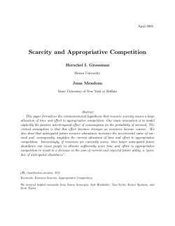 Scarcity and Appropriative Competition