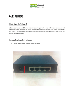 PoE GUIDE - Backstreet Surveillance