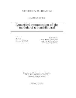 Numerical computation of the module of a quadrilateral