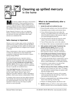 Cleaning up spilled mercury in the home