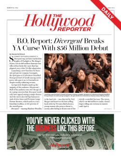 B.O. Report: Divergent Breaks YA Curse With $56 Million Debut