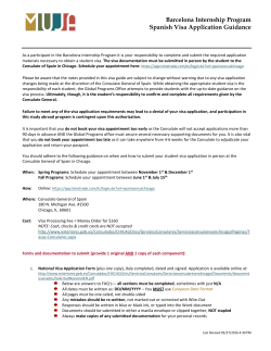 Spanish Visa Instructions