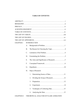 TABLE OF CONTENTS ABSTRACT