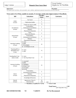 Pinnacle Cheer Score Sheet Interview