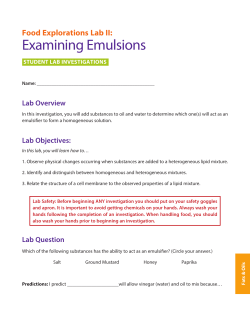 Examining Emulsions