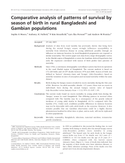 Comparative analysis of patterns of survival by season of birth in