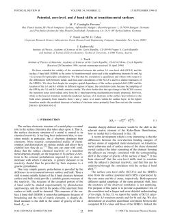 Potential, core-level, and d band shifts at transition - FHI
