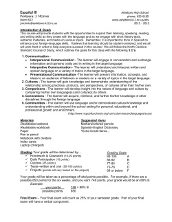 Spanish I - Asheboro High School