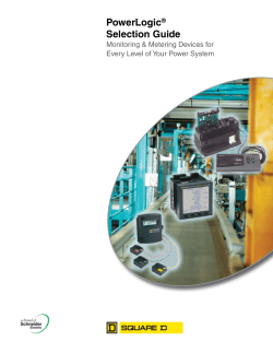 PowerLogic&reg; Selection Guide