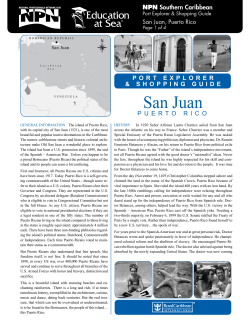 San Juan - NPN Cruise