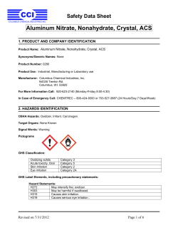 Aluminum Nitrate, Nonahydrate, Crystal, ACS