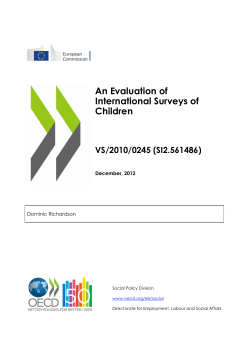An Evaluation of International Surveys of Children
