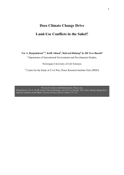 Does Climate Change Drive Land