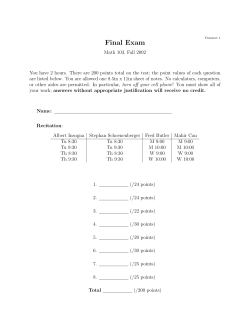Fall 2002 - Penn Math