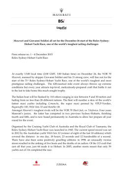 Maserati and Giovanni Soldini all set for the December 26 start of