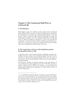 Chapter 2: The Continental Shelf Prior to UNCLOS III
