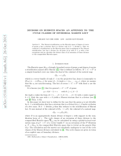 An appendix to &ldquo;The cycle classes of divisorial Maroni loci&rdquo;.