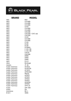 Microphones List - Black Pearl Studios