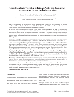 Coastal Sandplain Vegetation at Brisbane Water and Broken Bay