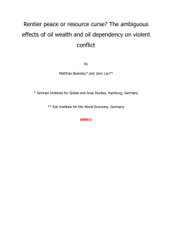 Resource curse or rentier peace? The ambiguous effects of oil