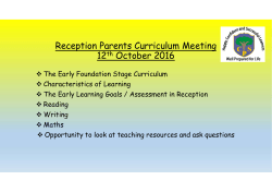 Curriculum Meeting Presentation
