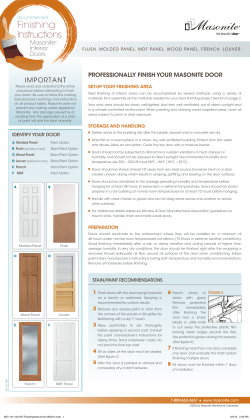 Finishing Instructions