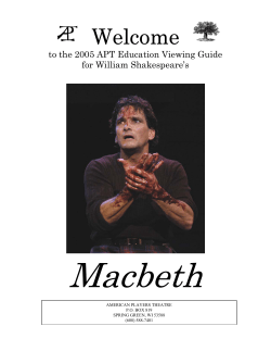Macbeth Study Guide - American Players Theatre