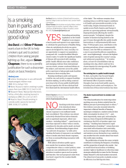 Is a smoking ban in parks and outdoor spaces a good idea?