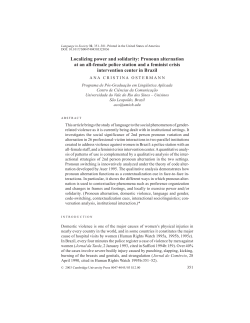 Localizing power and solidarity: Pronoun alternation at an all