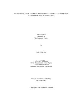 INTEGRATION OF QUALITATIVE AND QUANTITATIVE DATA FOR