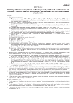 SECTION XVI Machinery and mechanical appliances