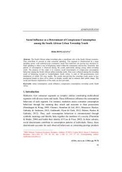 ADMINISTRATIO Social Influence as a Determinant of Conspicuous