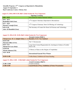1 Scientific Program -17 Congress on