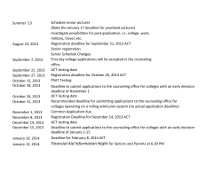 Summer `13 Schedule senior pictures (Note the January 17 deadline