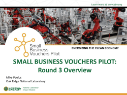 Slide Presentation - Small Business Vouchers Pilot
