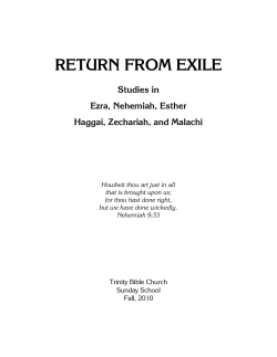 return from exile - Trinity Bible Church