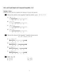 Solve and Graph Simple and Compound Inequalities A3.4