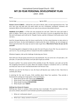 my 20-‐year personal development plan