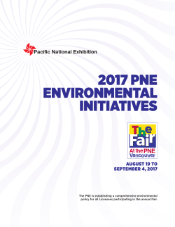 2017 PNE ENVIRONMENTAL INITIATIVES