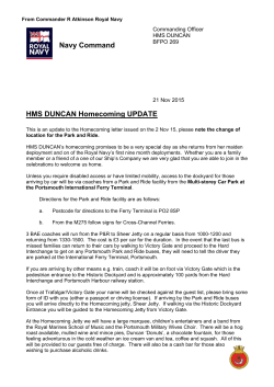 HMS DUNCAN Homecoming UPDATE