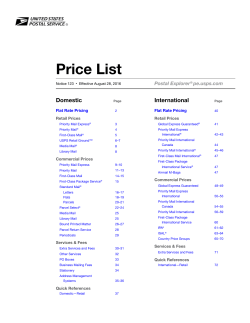 Notice 123&ndash;Price List - Postal Explorer