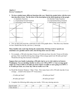 A1 CH10 Inverse Variation #1