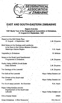 Heath, RA GAZ Study Tour Lectures Aug. 1987
