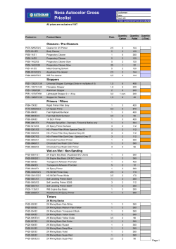 2011.04.07 Nexa Autocolor Paint order form