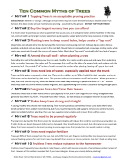 Ten Common Myths of Trees - San Diego Master Gardeners