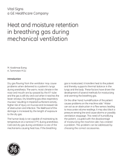 Heat and moisture retention in breathing gas during