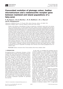 Concordant evolution of plumage colour, feather microstructure and