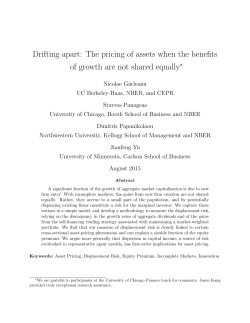 Drifting apart: The pricing of assets when the benefits of growth are