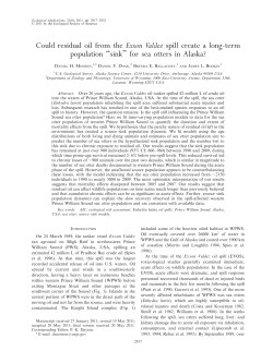 Could residual oil from the Exxon Valdez spill